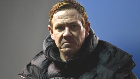 Bristol City head coach Dean Holden on the sidelines