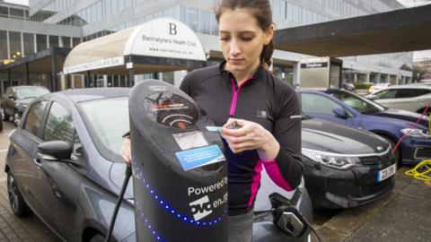 Charging electric car