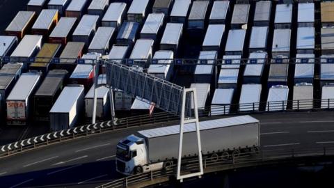 Lorries at Dover