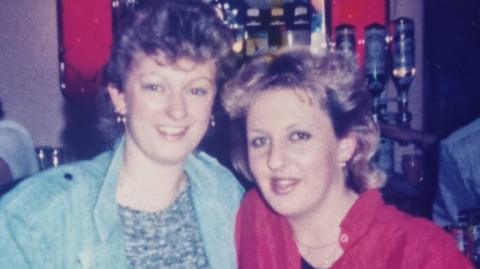 Lisa McKenzie with one of her friends in February 1985