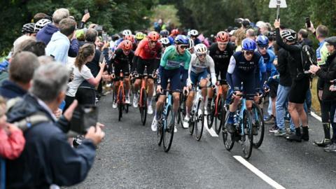 Cyclists in stage three of Tour of Britain