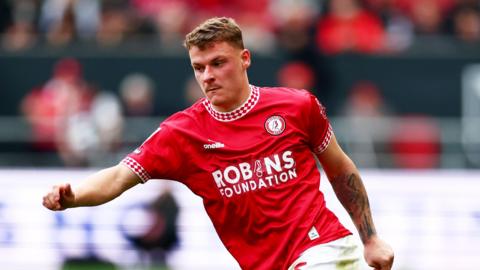 Cameron Pring with the ball during a Bristol City match