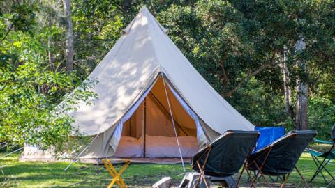 Glamping teepee tent