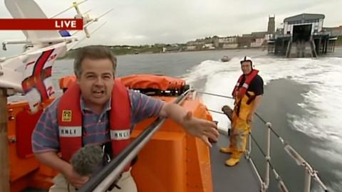 Mike Liggins on Cromer lifeboat