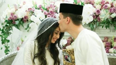 Johor princess Tunku Aminah and Dennis Verbaas