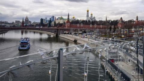 Moskva river near Zaryadye park