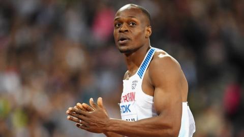 James Dasalou at the 2017 World Athletics Championships in London