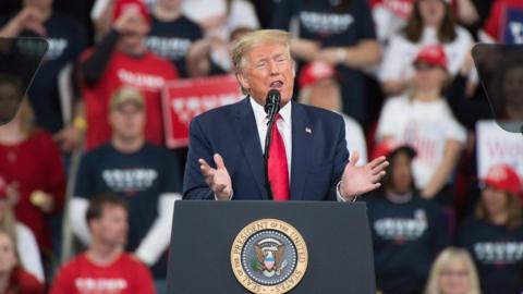 Trump at rally in Michigan