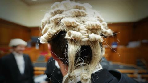 Back of a lawyer's head