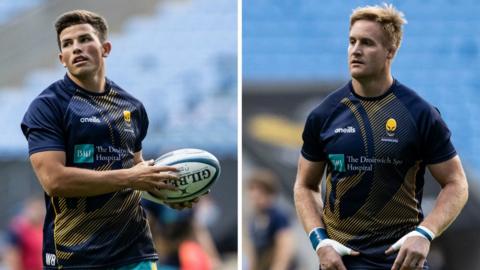 Will Butler (left) and GJ Van Velze will miss Worcester Warriors' last two games against Saracens and Sale