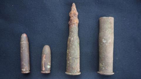 Bullets and casings found during excavation work near the town of Meymac in central France