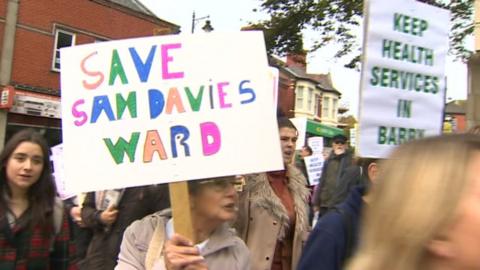 Barry Hospital protest