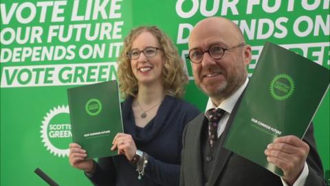 Co-leaders of Scottish Greens Patrick Harvie and Lorna Slater