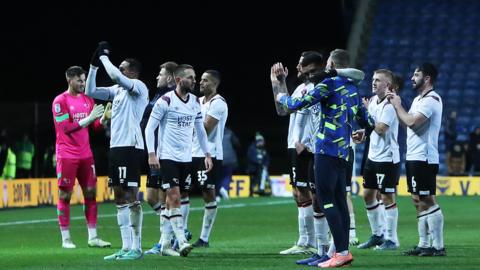 Derby celebrate win at Oxford