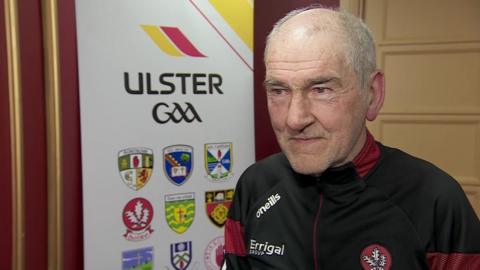 Mickey Harte at Wednesday night's Dr McKenna Cup launch