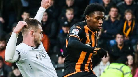 Jaden Philogene scores Hull City's winner and his third goal in his past four games for the club