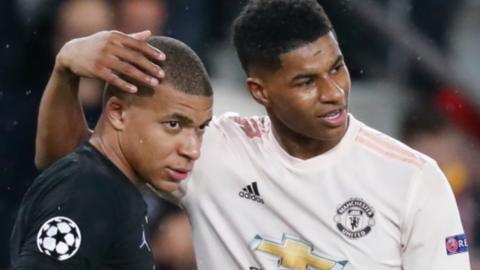 Kylian Mbappe and Marcus Rashford