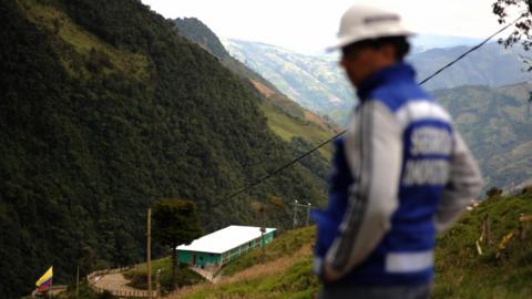 La Colosa mining project, Cajamarca, Colombia, 28 August 2017