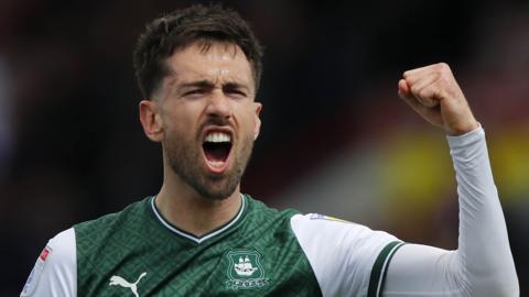 Plymouth striker Ryan Hardie