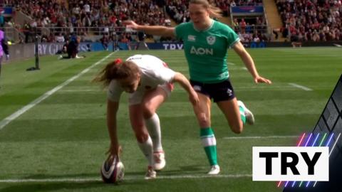 Abbie Dow gets her second try of the game