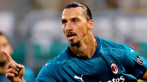 AC Milan goalscorer Zlatan Ibrahimovic