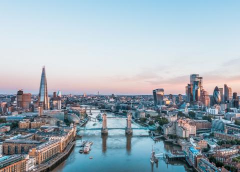 Image of London skyline in winter