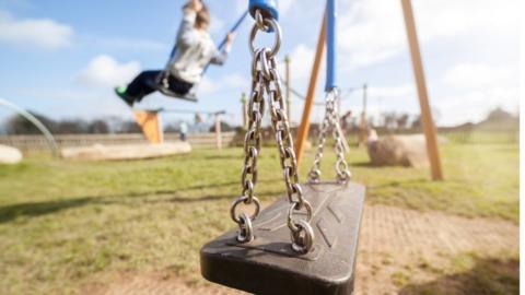 Child on swing