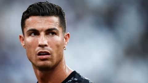 Cristiano Ronaldo plays in a pre-season friendly for Juventus against Atalanta