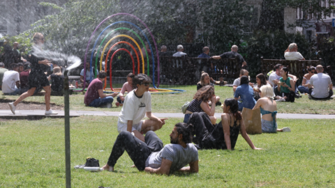 Soho Square in Central London on 16 June