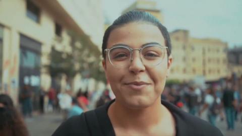 Protestor in Lebanon