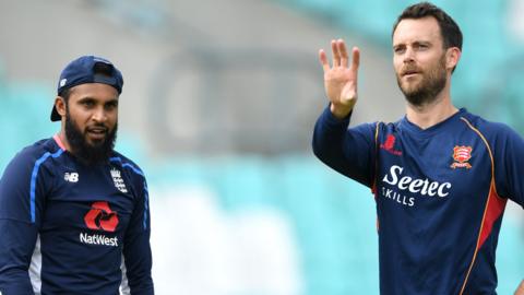 James Foster with Adil Rashid