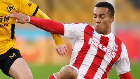 Douglas James-Taylor in action for Stoke City in Premier League 2