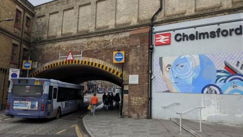 The Chelmsford railway station bus gate in Duke Street