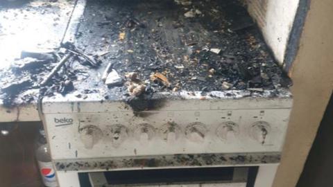 Burnt stove