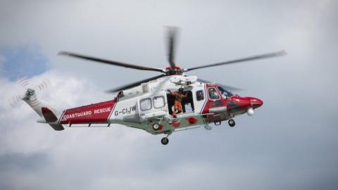 HM coastguard helicopter