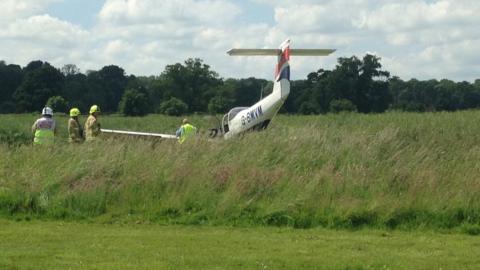 Plane crash at Brimpton Airfield