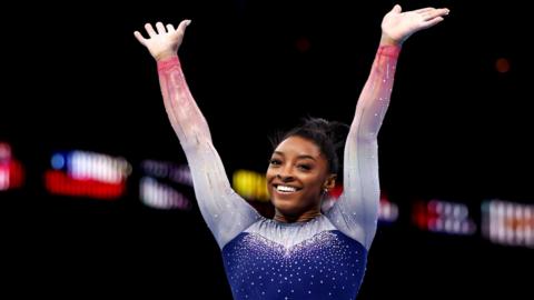 Simone Biles celebrates leading United States to World Gymnastics Championships team gold