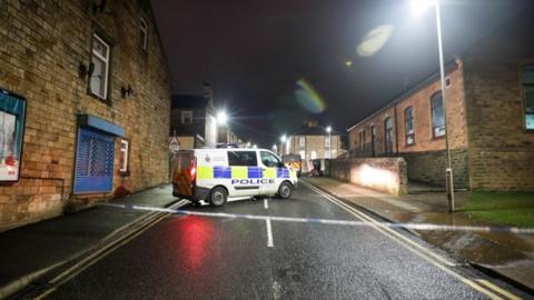 Police van in Brierfield