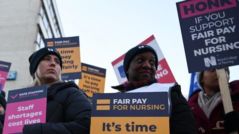 Nurses on strike in December