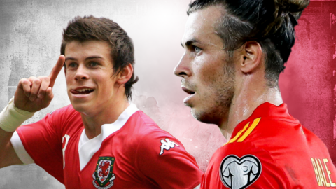 Gareth Bale in 2006 and 2021