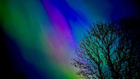 The Northern Lights over Sheffield, South Yorkshire on Friday