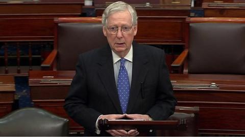 Mitch McConnell speaking in the Senate