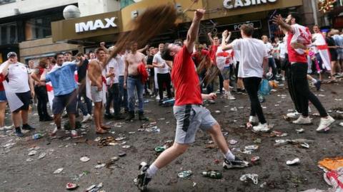 England fans causing trouble