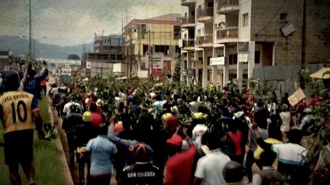 Protesters out on the streets in Bamenda