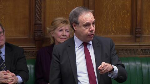 DUP deputy leader Nigel Dodds was addressing the House of Commons during a Brexit debate on Friday.