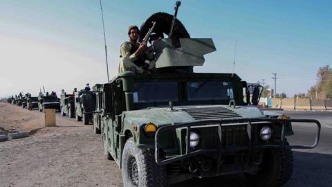 Military vehicles in Kandahar