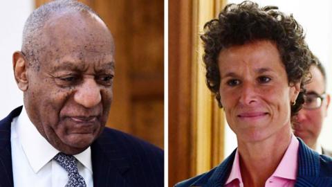 Bill Cosby and Andrea Constand, the main accuser in the sexual assault retrial