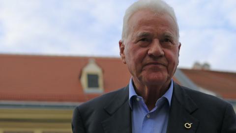 Austrian-Canadian businessman and politician Frank Stronach