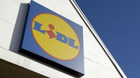 Lidl sign outside its shop