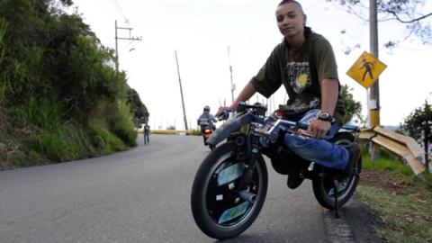 Marlon and his pushbike